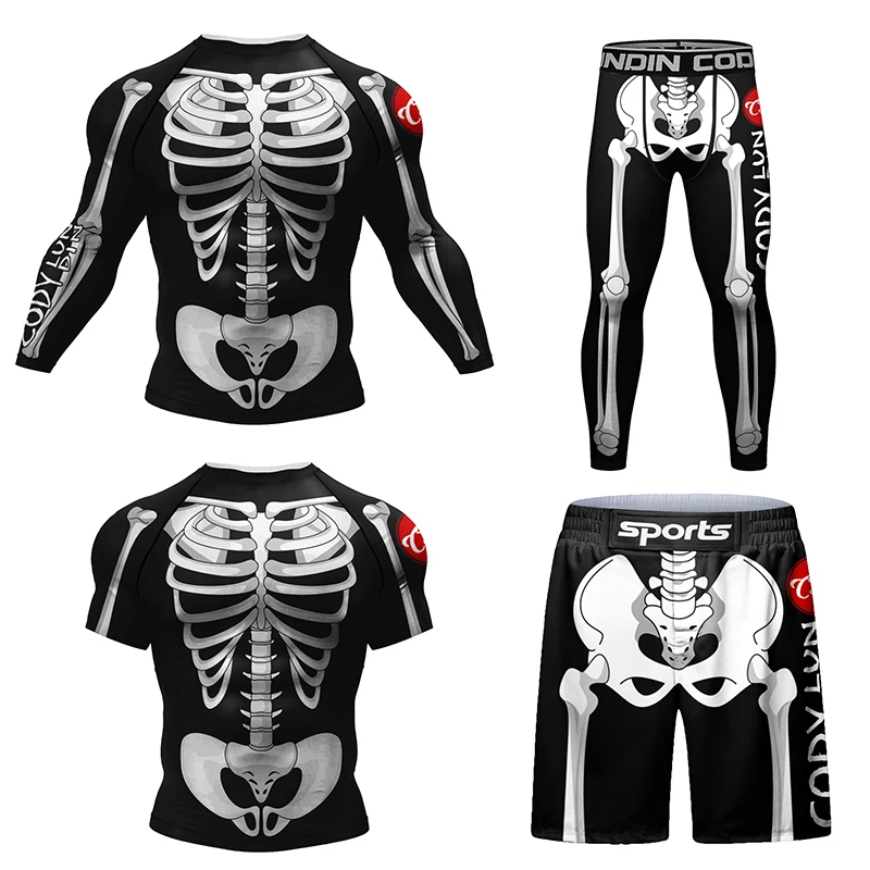 Men Formal Wear Pinterest - Neue Schädel Rashguard Jiu Jitsu T-shirt
