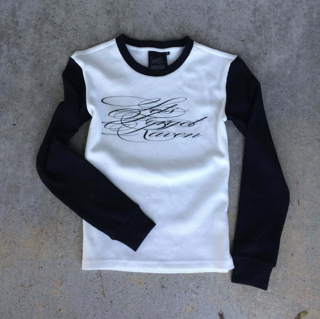 Mens Formal - Neues Langarm-T-Shirt Dunkles Retro Y2K Bedrucktes