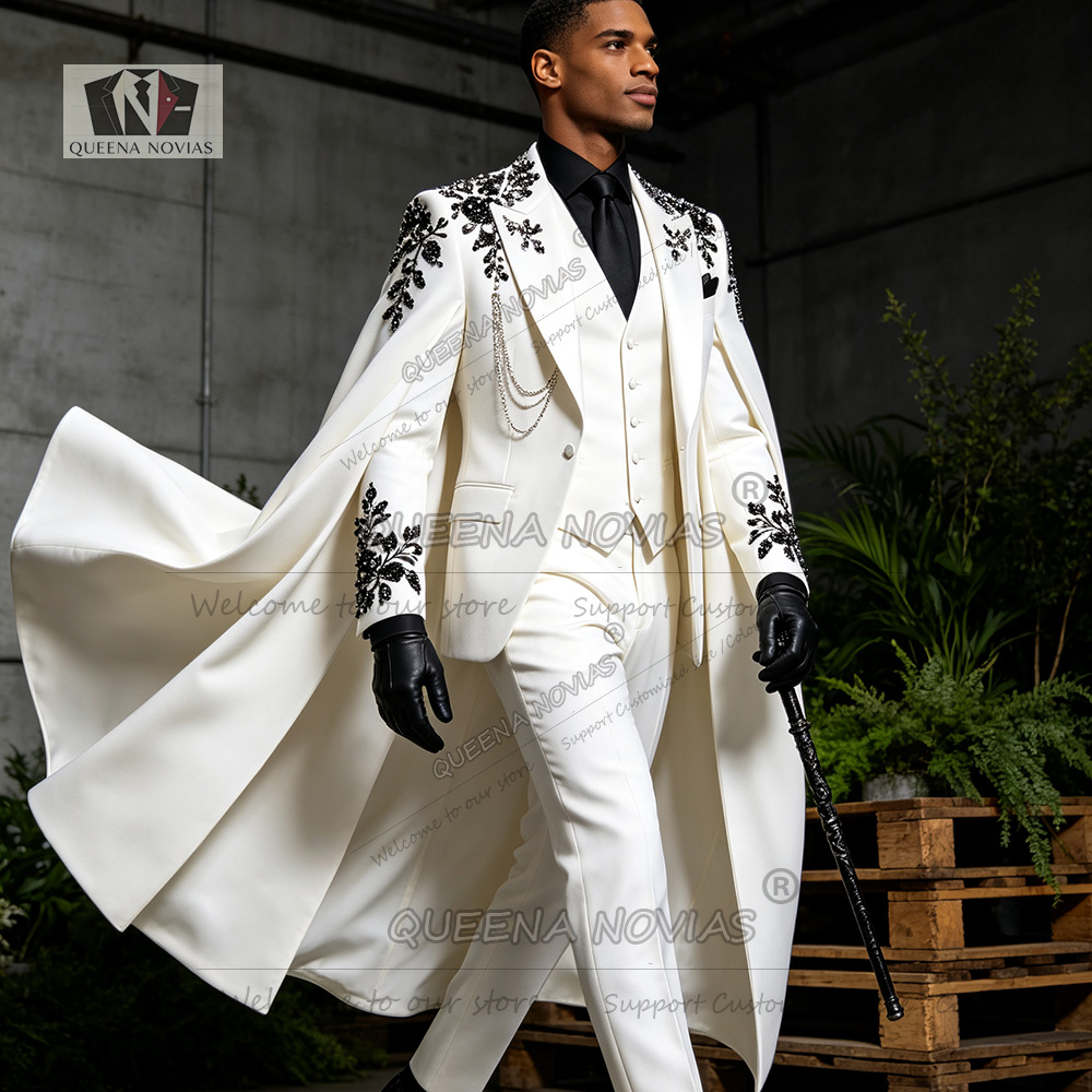 Men Formal Wear Pinterest - Handgefertigte Bräutigam-Anzüge für Hochzeiten, 3-teiliger, einreihiger