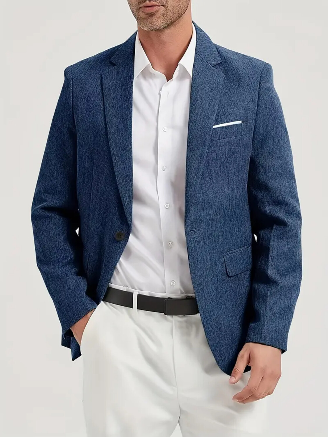 Elegant Formal Men'S Wear - Herren-Anzugjacke, einreihig, lässig, modisch, schmale Passform,