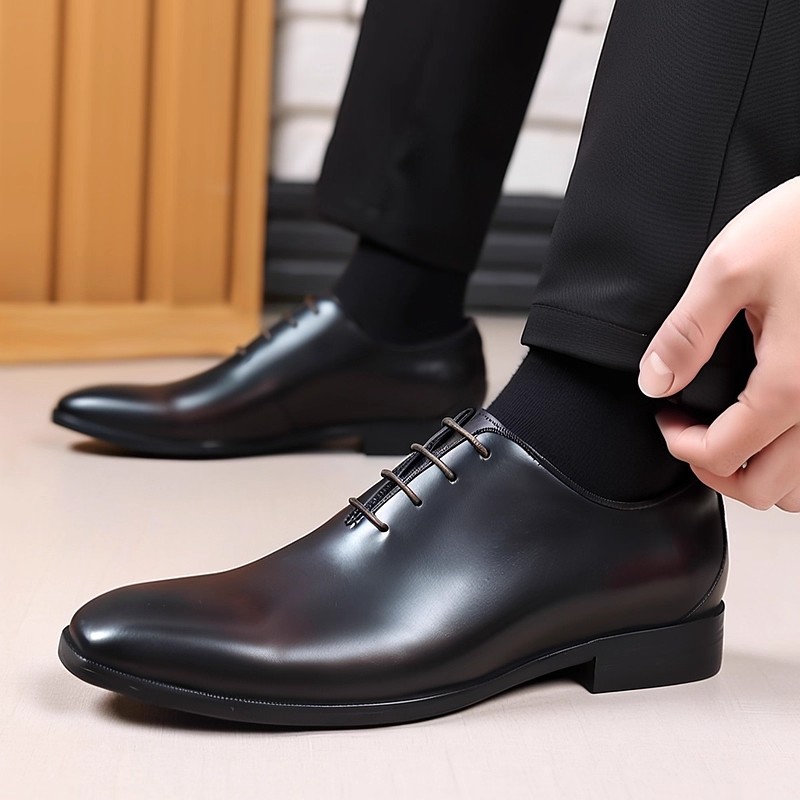 Men Formal Wear Office - Designer Echtleder Herren Wholecut Oxford Schuhe