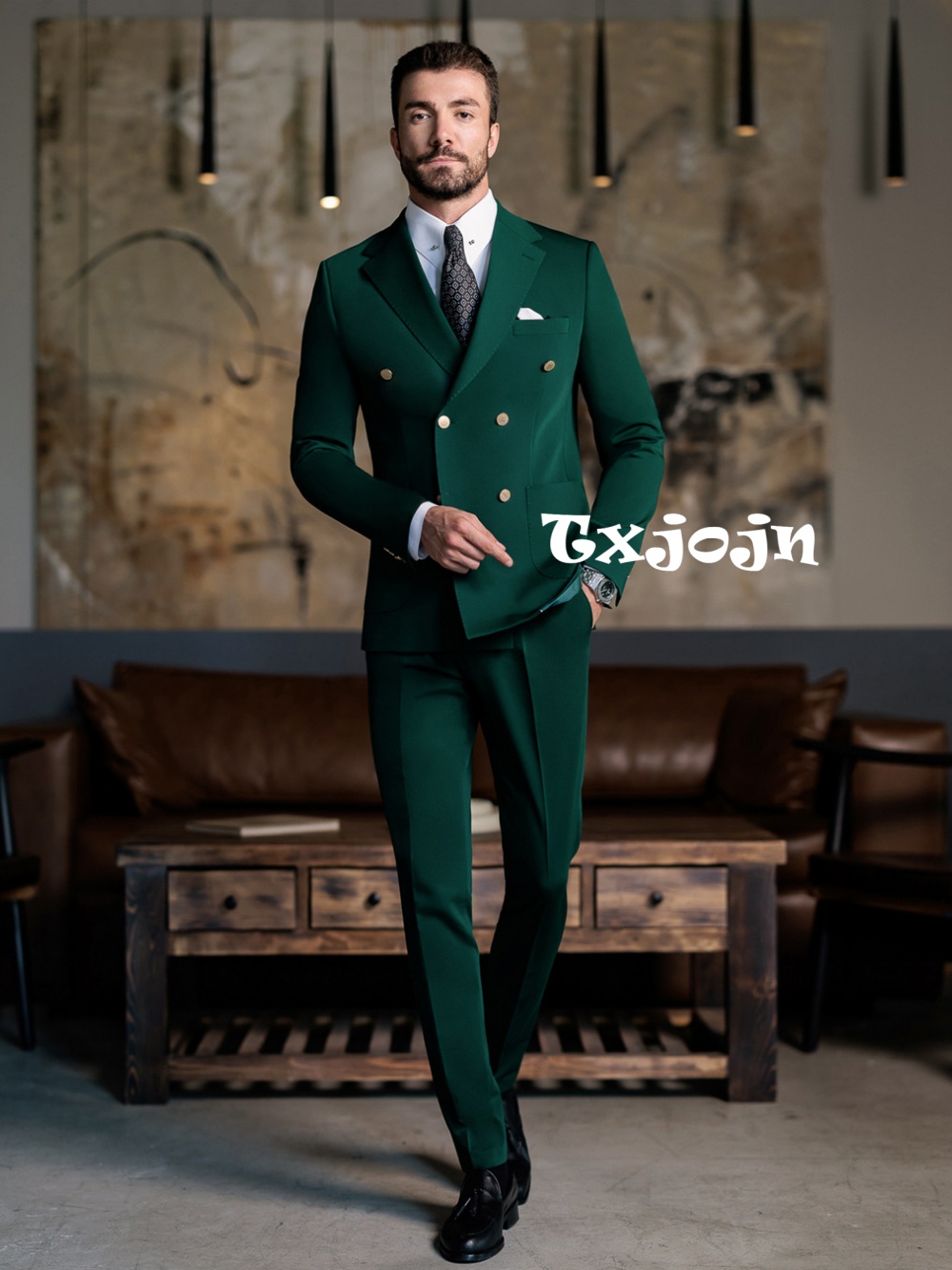 Grüner Formeller Slim-Fit Anzu – Elegant Formal Men'S Wear Bewertung und Preis