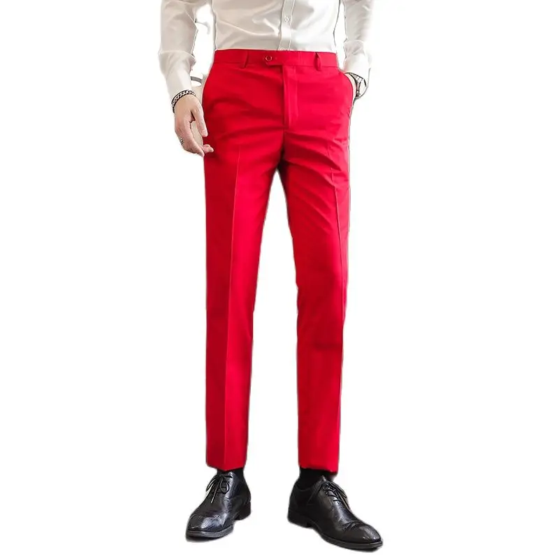 Einfarbige Herrenanzughose, Bü – Men Formal Wear Outfits Bewertung und Preis