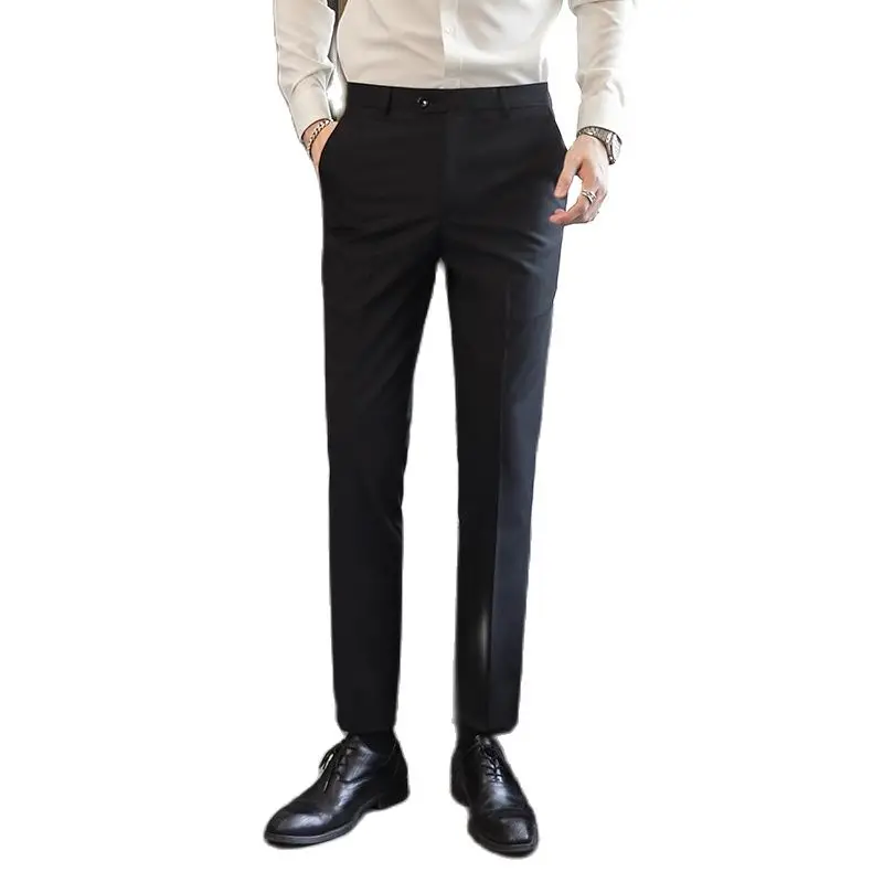 Einfarbige Herrenanzughose, Bü – Men Formal Wear Outfits Bewertung und Preis