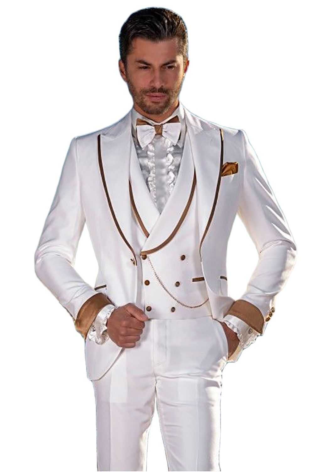 Nach Maß Weiß Männer Anzüge Ho – Men Formal Party Wear Dress Bewertung und Preis