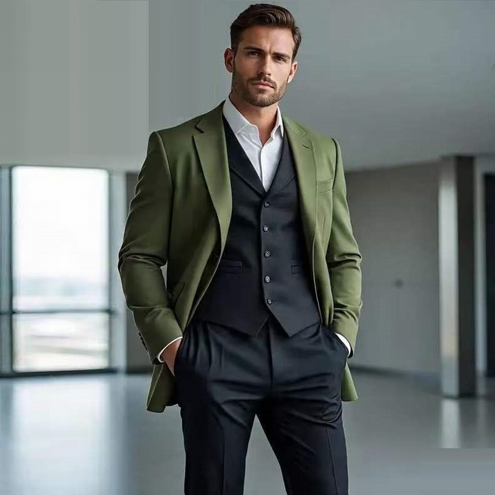 Modischer, armeegrüner und sch – Mens Formal Bewertung und Preis