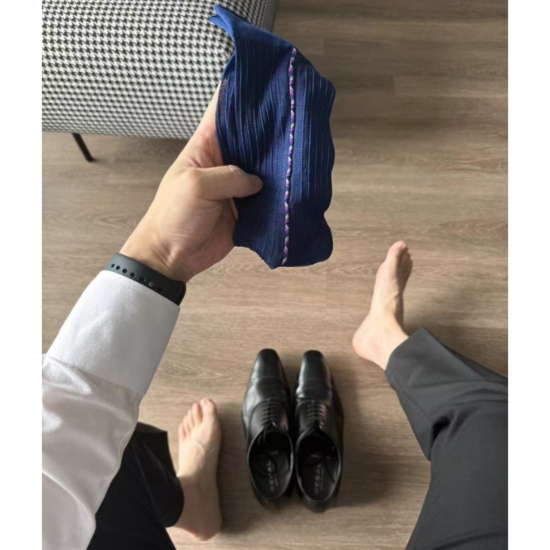Herren Anzugsocken Blau Schwar – Men Formal Party Wear Dress Bewertung und Preis