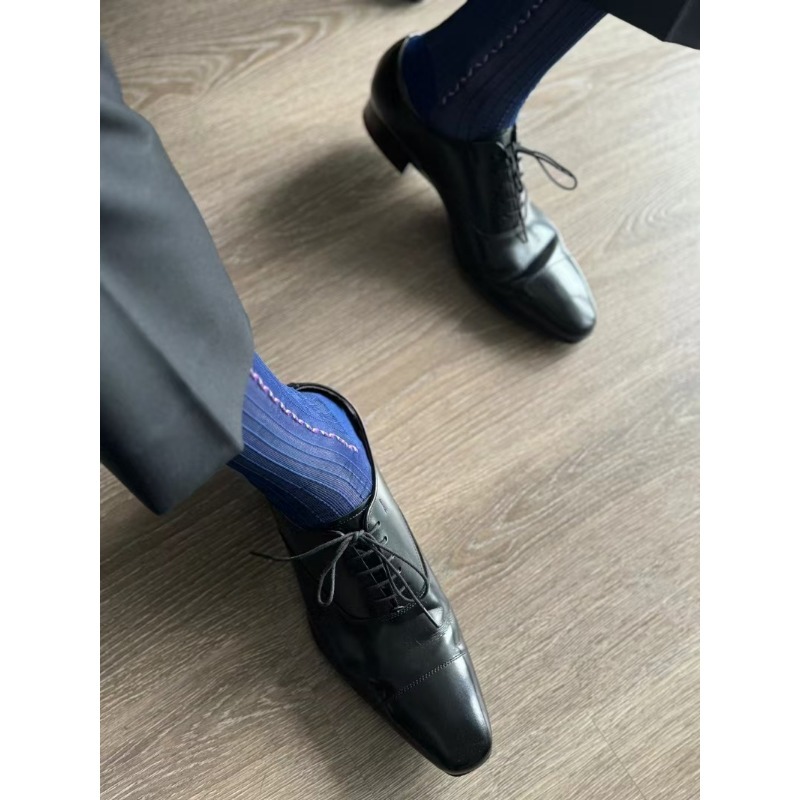 Herren Anzugsocken Blau Schwar – Men Formal Party Wear Dress Bewertung und Preis