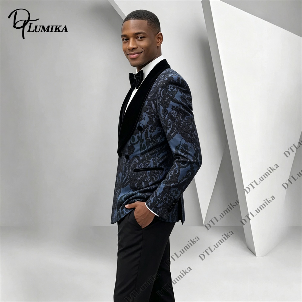 Zweiteiliger Paisley-Jacquard- – Men Formal Wear Office Bewertung und Preis
